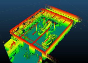 A thermal image captured in a drone inspection